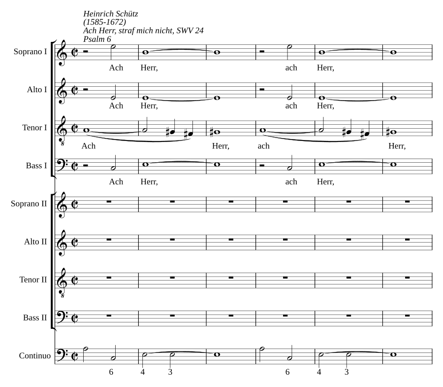Ach, Herr, straf mich nicht (Psalm 6), SWV 24