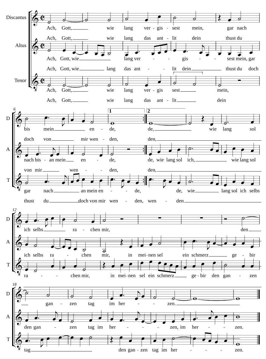 Ах, Боже, как долго (Ach Gott, wie lang)
