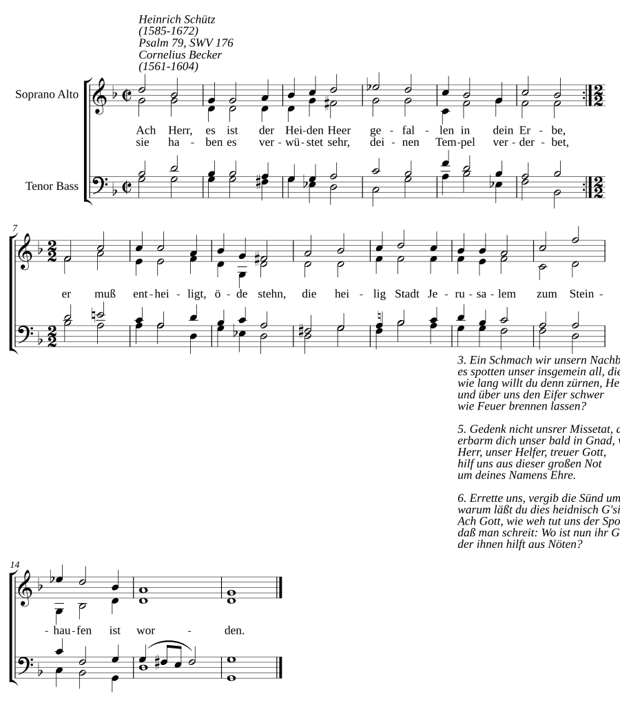 Ах, Господь, он есть Господь язычников (Ach Herr, es ist der Heiden Herr, SWV 176)