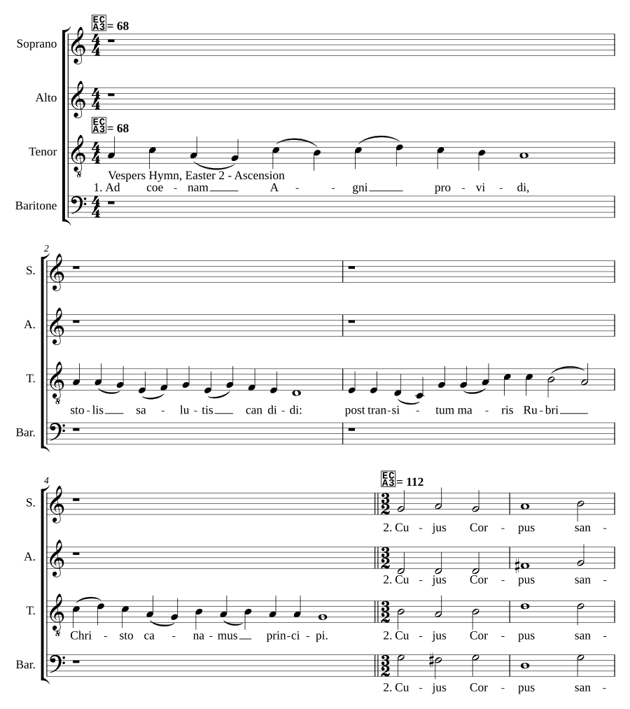 К вечере Агнца провидения (Ad coenam Agni providi)