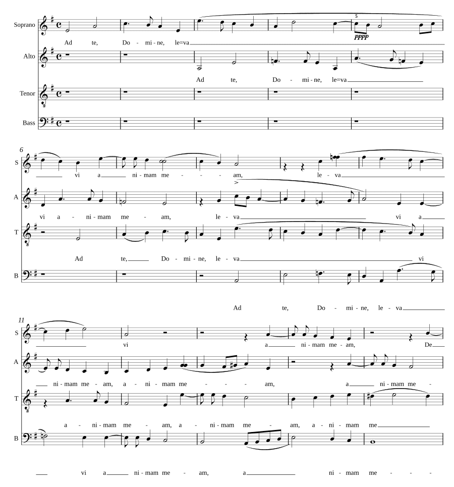 К Тебе, Господи, возношу (Ad te, Domine, levavi, K153)