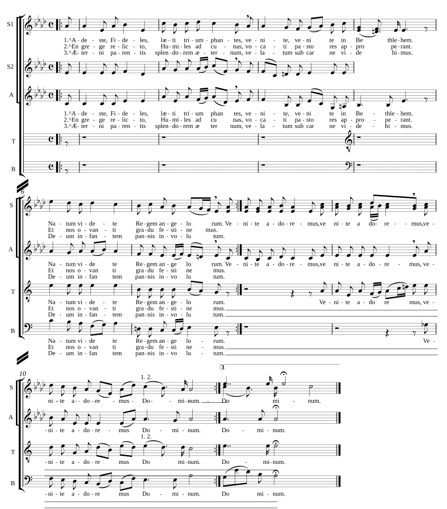 Придите, верные (Adeste, Fideles)