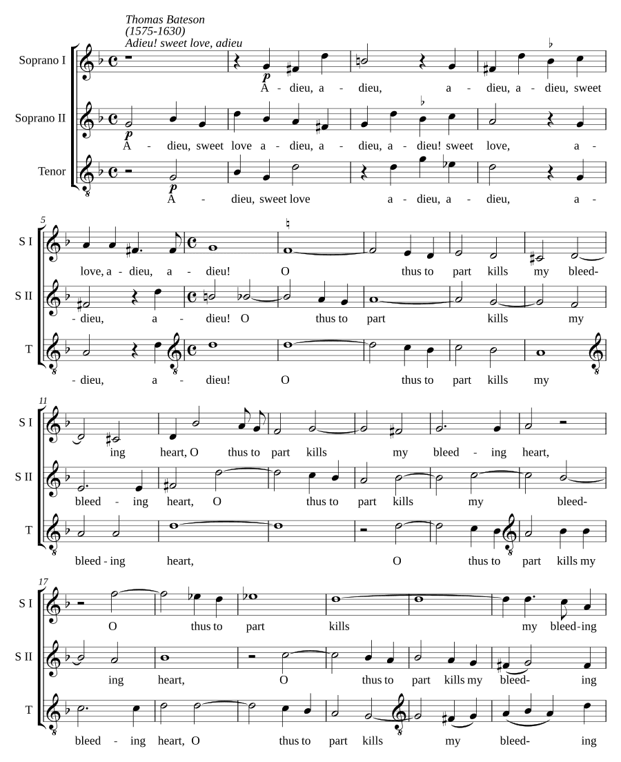 Прощай! сладкая любовь, прощай (Adieu! sweet love, adieu)