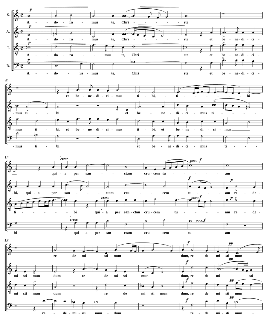 Поклоняемся Тебе, Христе (Adoramus te, Christe)
