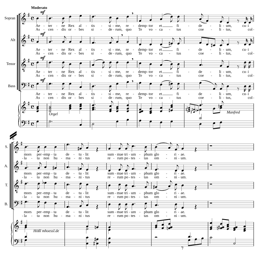 Вечный Царь Всевышний (Aeterne Rex altissime)