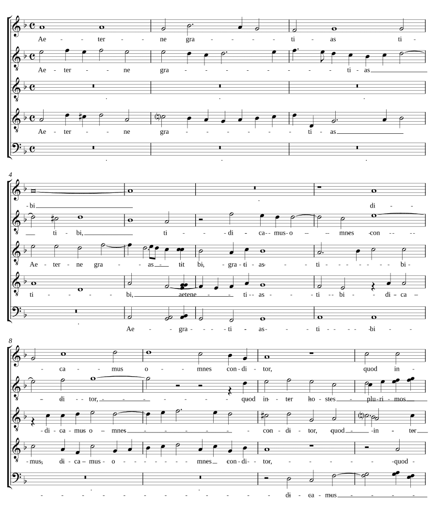 Вечные благодарности Тебе (Aeterne gratias tibi)