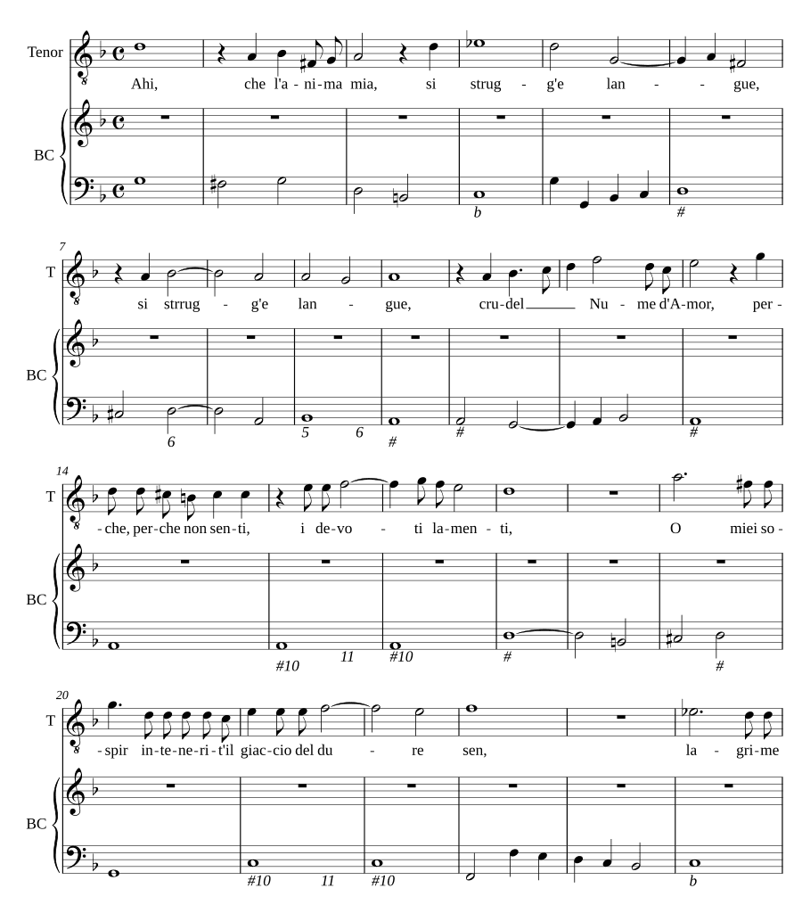 Ах, что душа (Ahi che l'anima)
