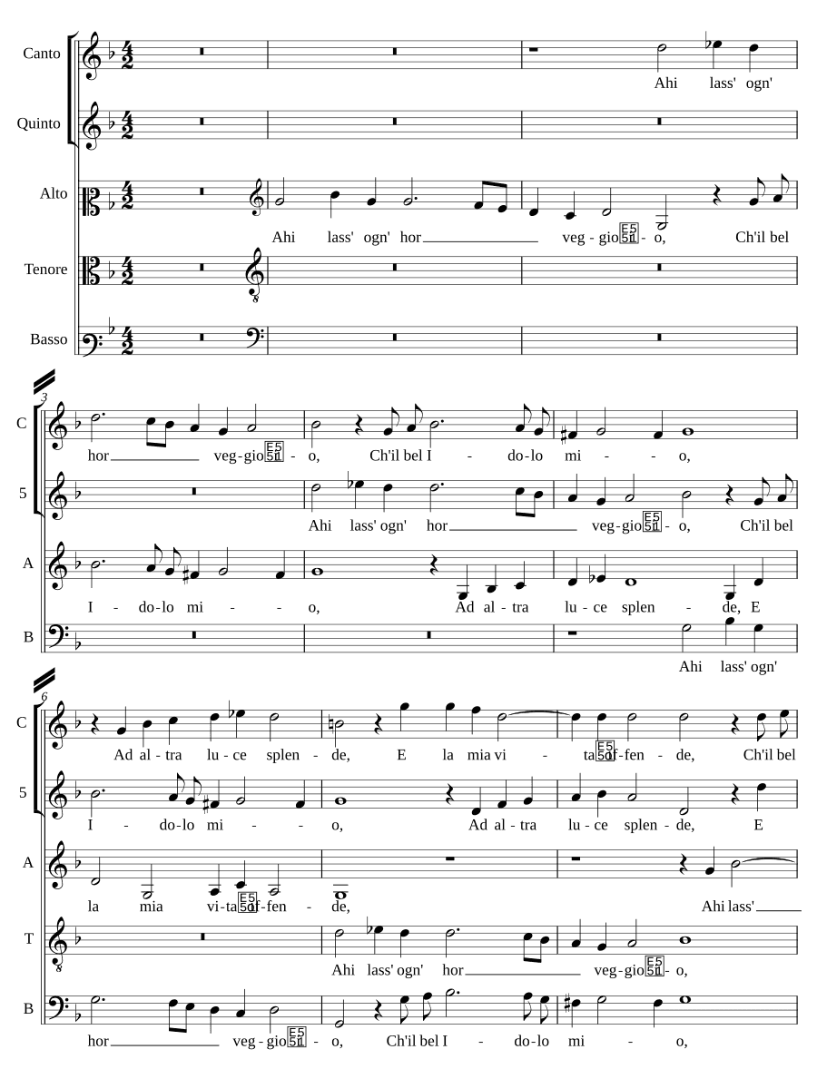 Ах, оставь каждый час (Ahi lass' ogn' hor)