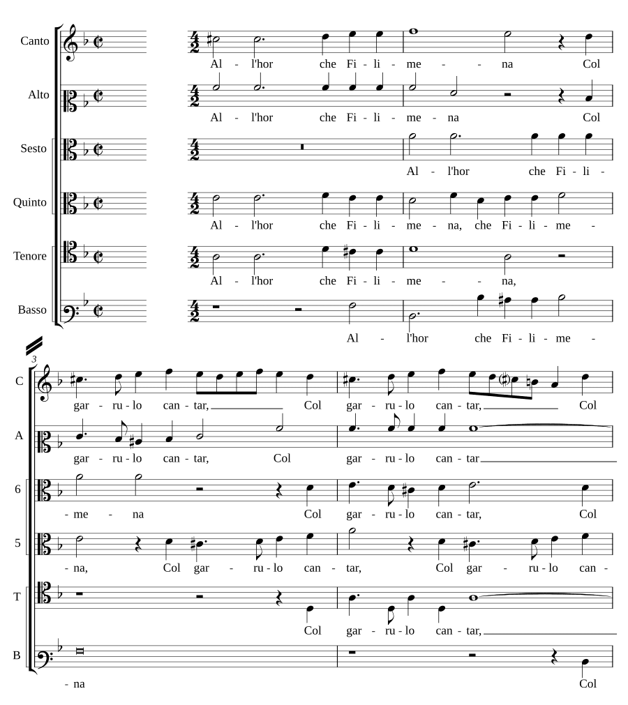 В час, когда Филомена (All'hor che Filomena)
