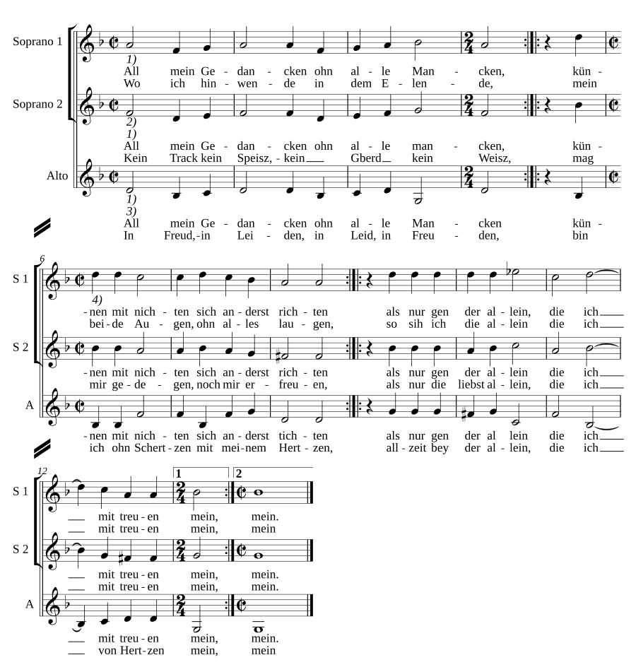 Все мои мысли (All mein Gedancken)