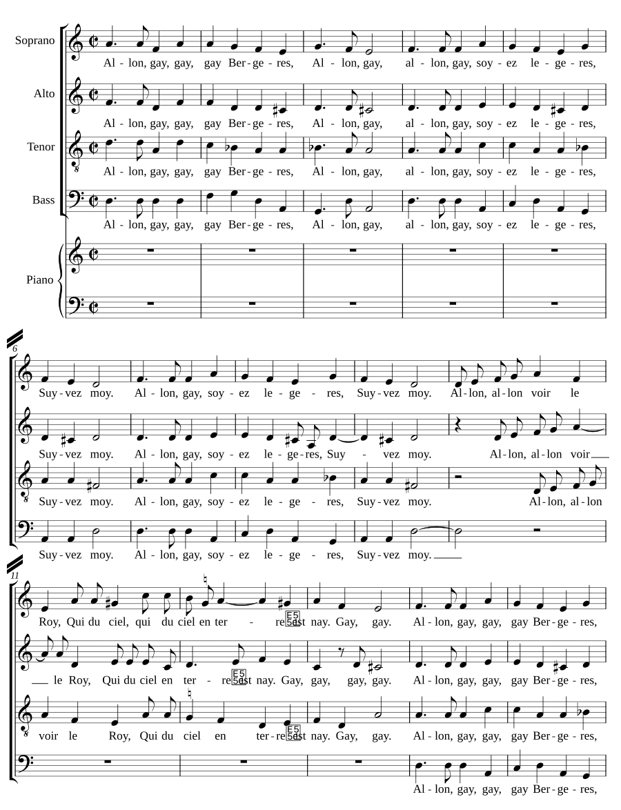 Вперед, веселые пастушки (Allon, gay bergeres)