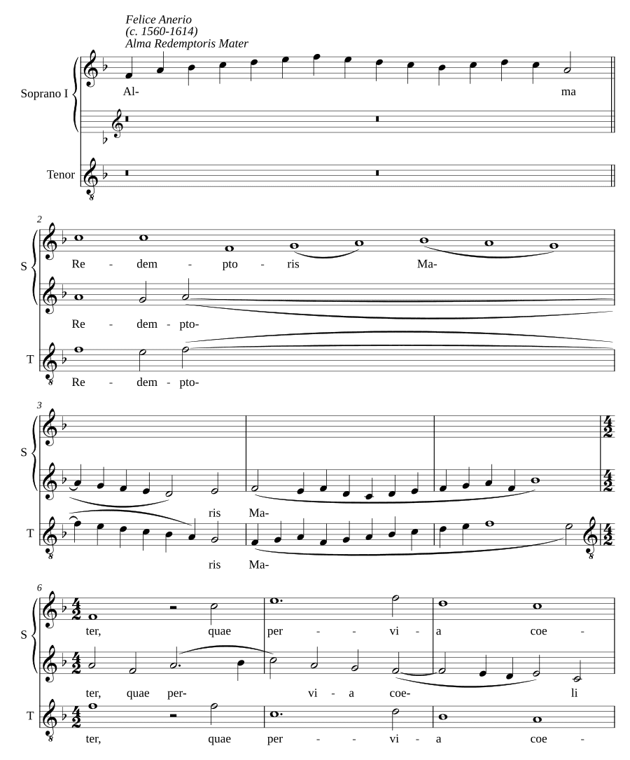 Душа Спасителя Матерь в 3 голоса (Alma Redemptoris Mater a 3)