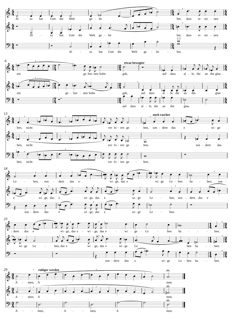 Так возлюбил Бог мир (Also hat Gott die Welt geliebet)