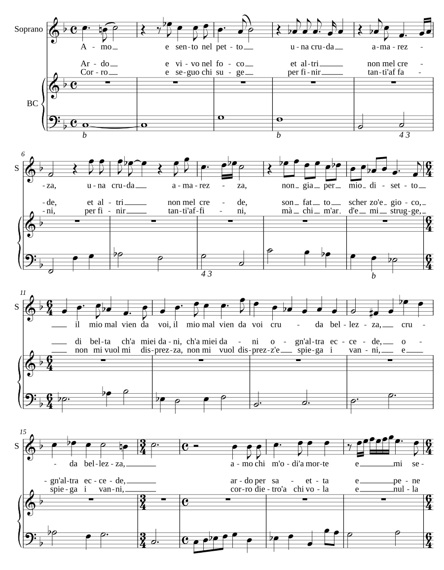 Люблю и чувствую в груди (Amo e sento nel petto)