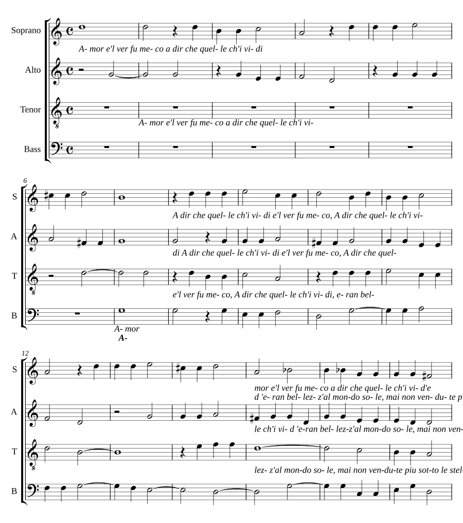 Любовь, и правда была со мной (Amor, e'l ver, fu meco)