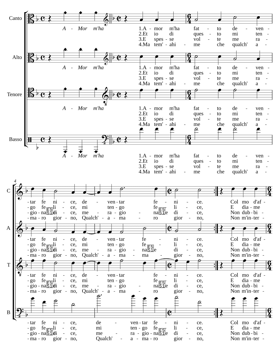 Любовь сделала меня фениксом (Amor m'ha fato deventar fenice)