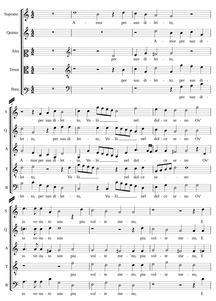 Любовь ради своего удовольствия (Amor per suo diletto)