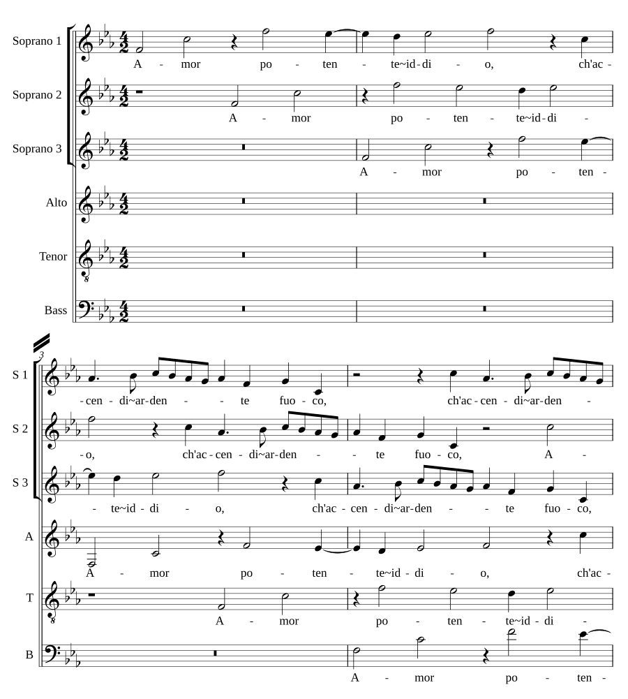 Любовь могущественный Бог (Amor potente iddio)