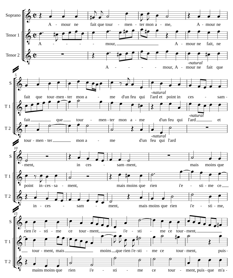 Любовь только мучит (Amour ne fait que tourmenter)