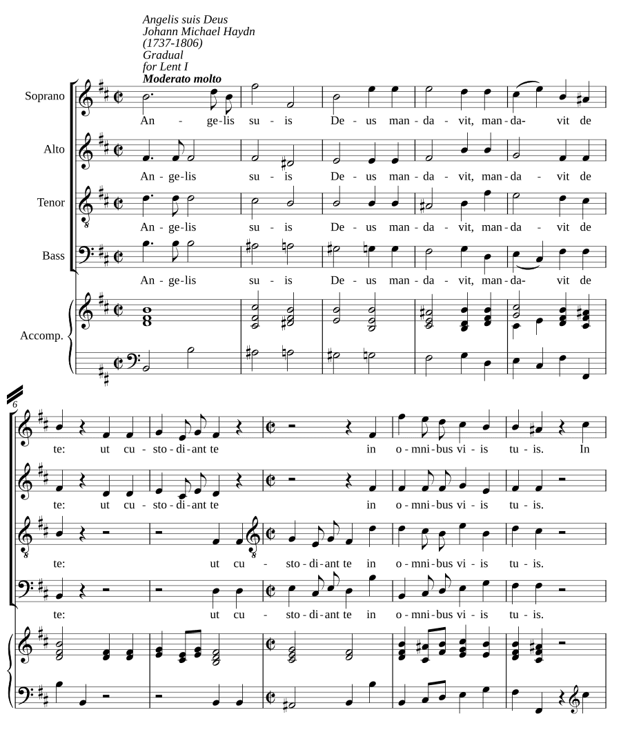 Бог повелел своим ангелам (Angelis suis Deus mandavit)