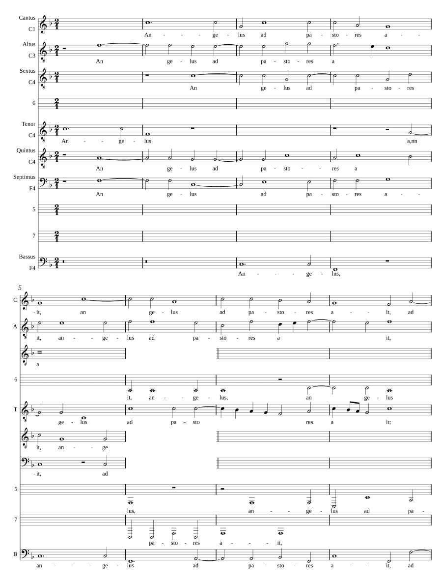 Ангел сказал пастухам a 7 (Angelus ad pastores ait a 7)