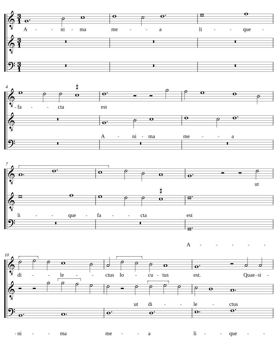 Душа моя растаяла (Anima mea liquefacta est)