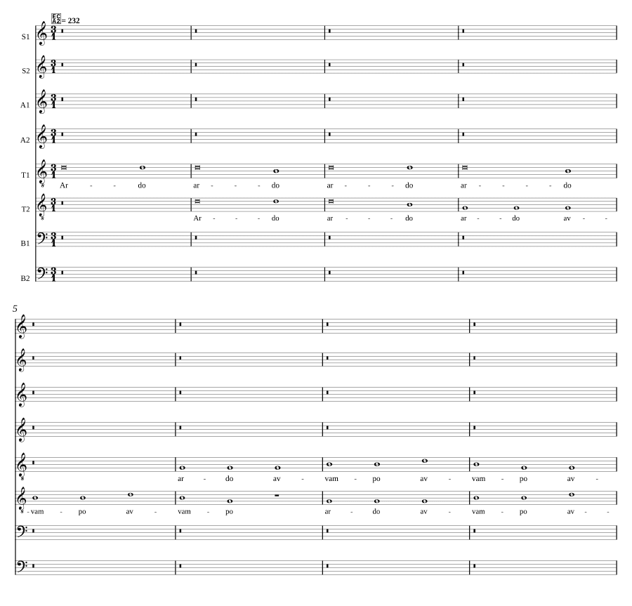 Горю, пылаю, страдаю, горю: спешите (Ardo, avvampo, mi struggo, ardo: accorrete)