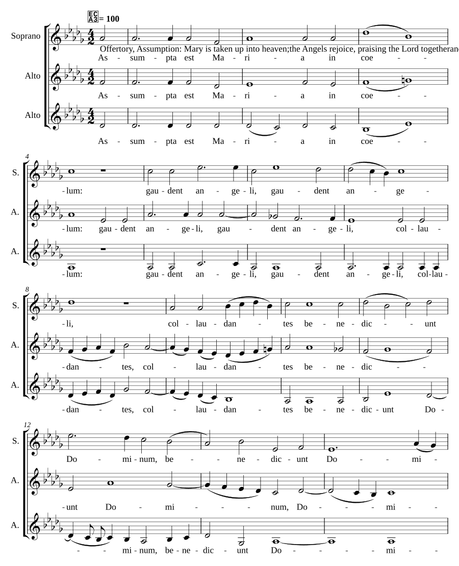Мария вознесена, соч. 66/29 (Assumpta est Maria, op. 66/29)