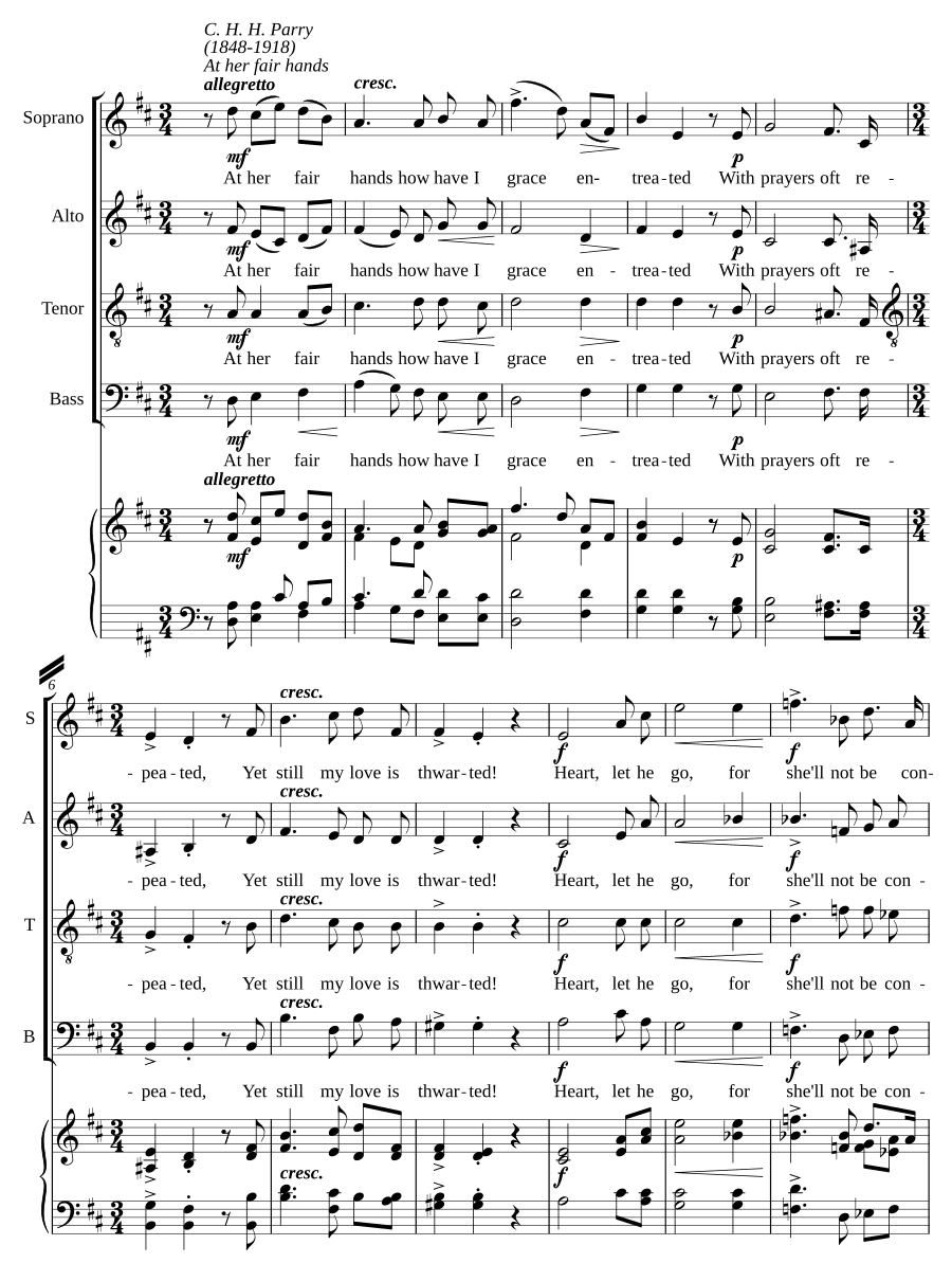 У её прекрасных рук (At her fair hands)