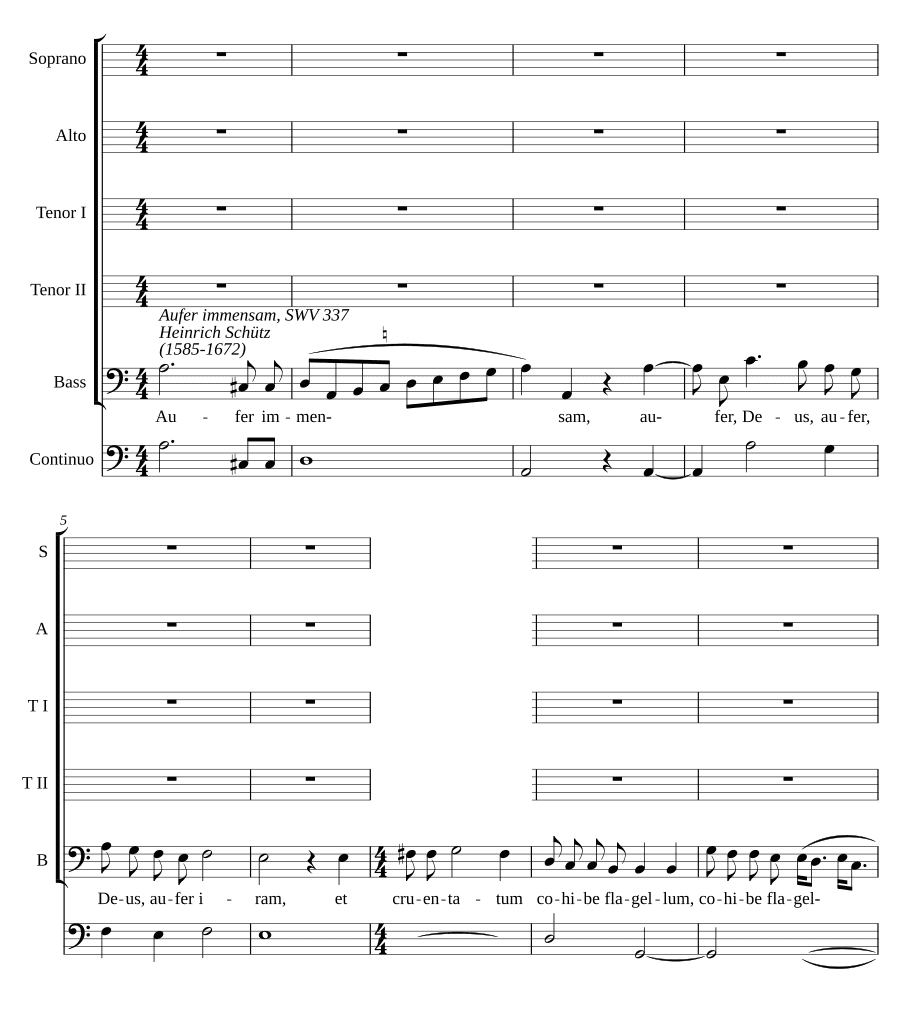 Отведи безмерное, SWV 337 (Aufer immensam, SWV 337)