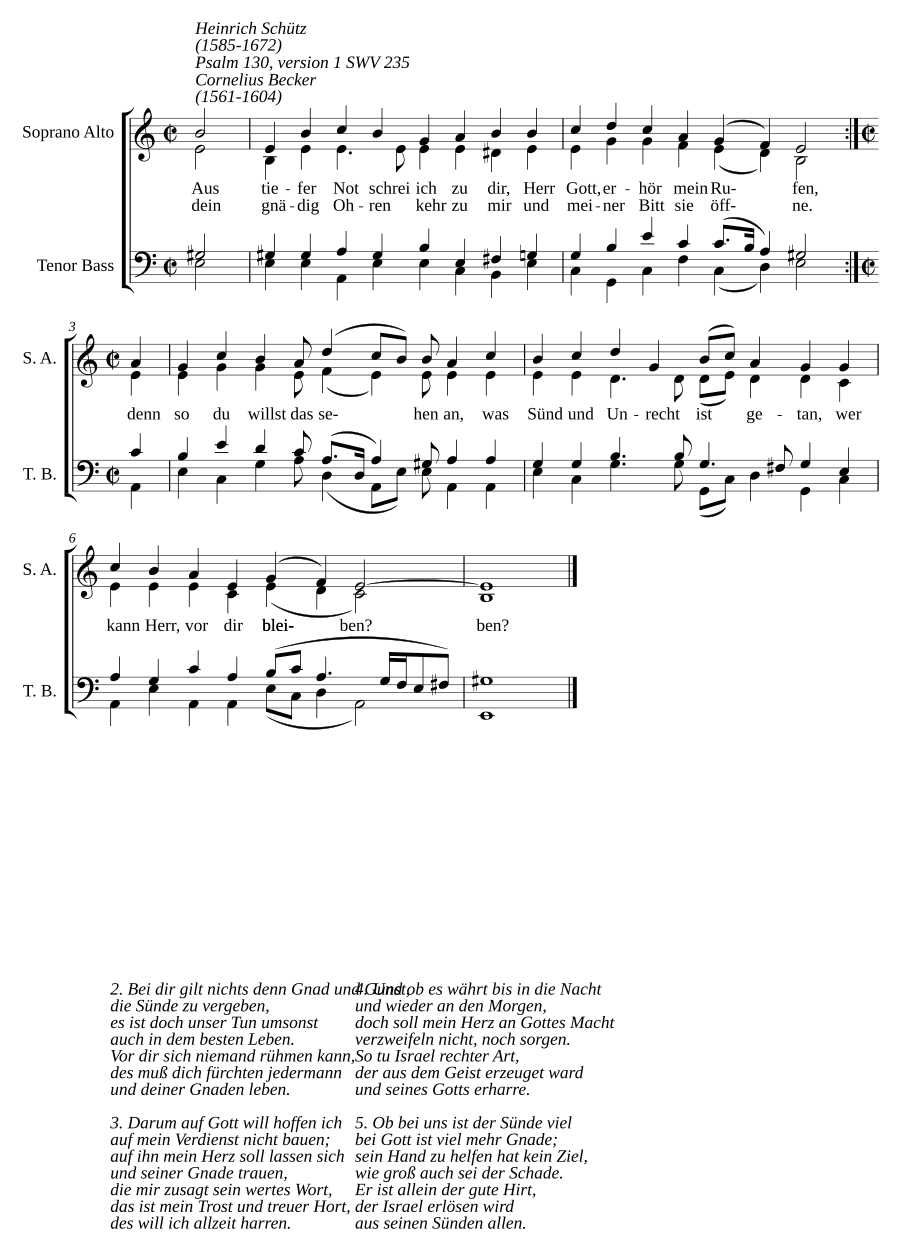 Из глубины взываю к Тебе, SWV 235 (Aus tiefer Not schrei ich zu dir, SWV 235)