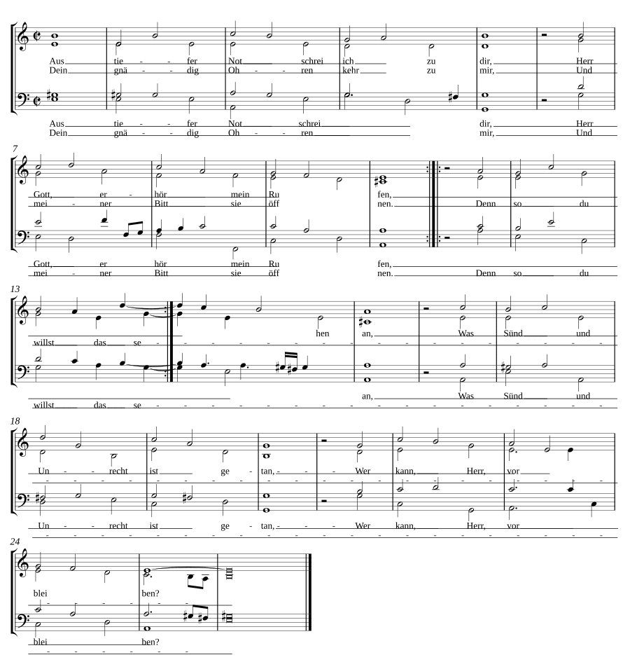 Из глубины взываю к Тебе (Aus tiefer Not schrei ich zu dir)