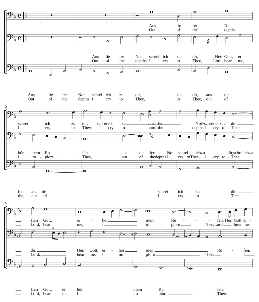 Из глубины взываю к Тебе (Aus tiefer Not schrei ich zu dir a 3)