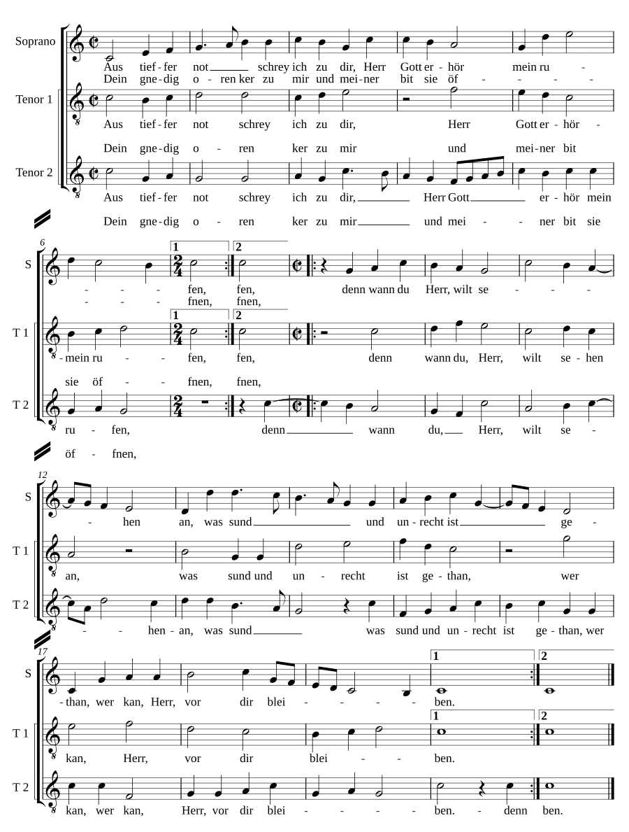 Из глубины скорби (Aus tieffer Not)
