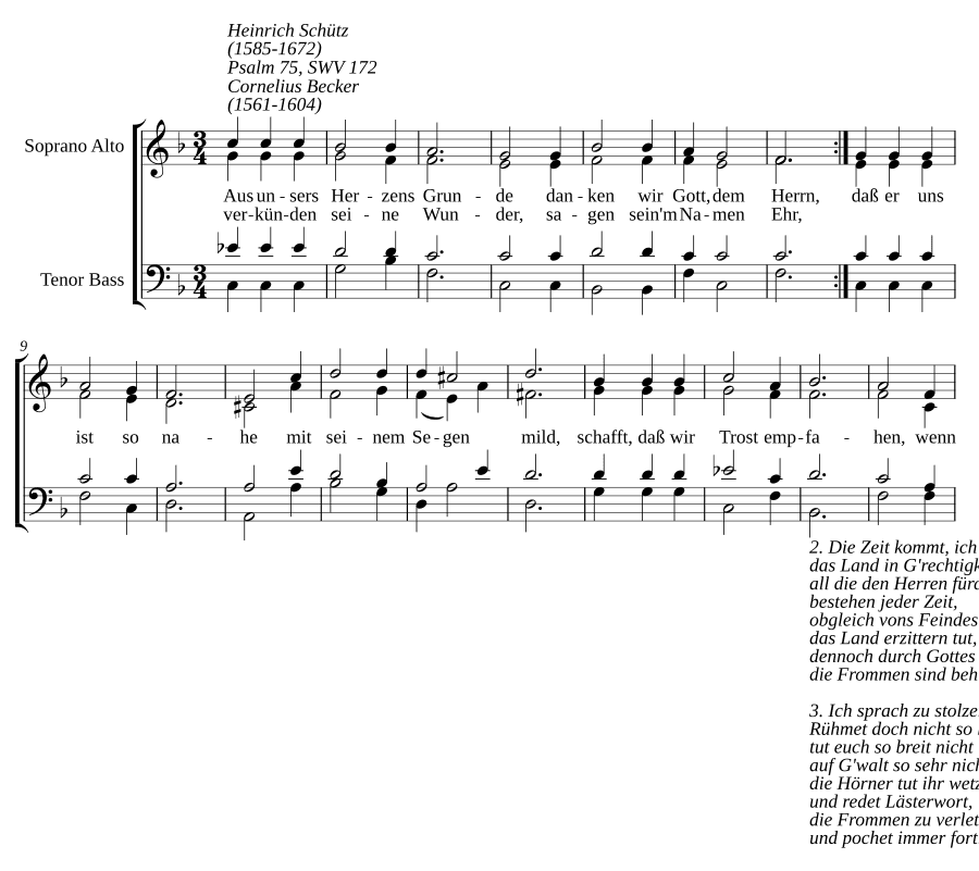 Из глубины сердца нашего (Aus unsers Herzen Grunde, SWV 172)