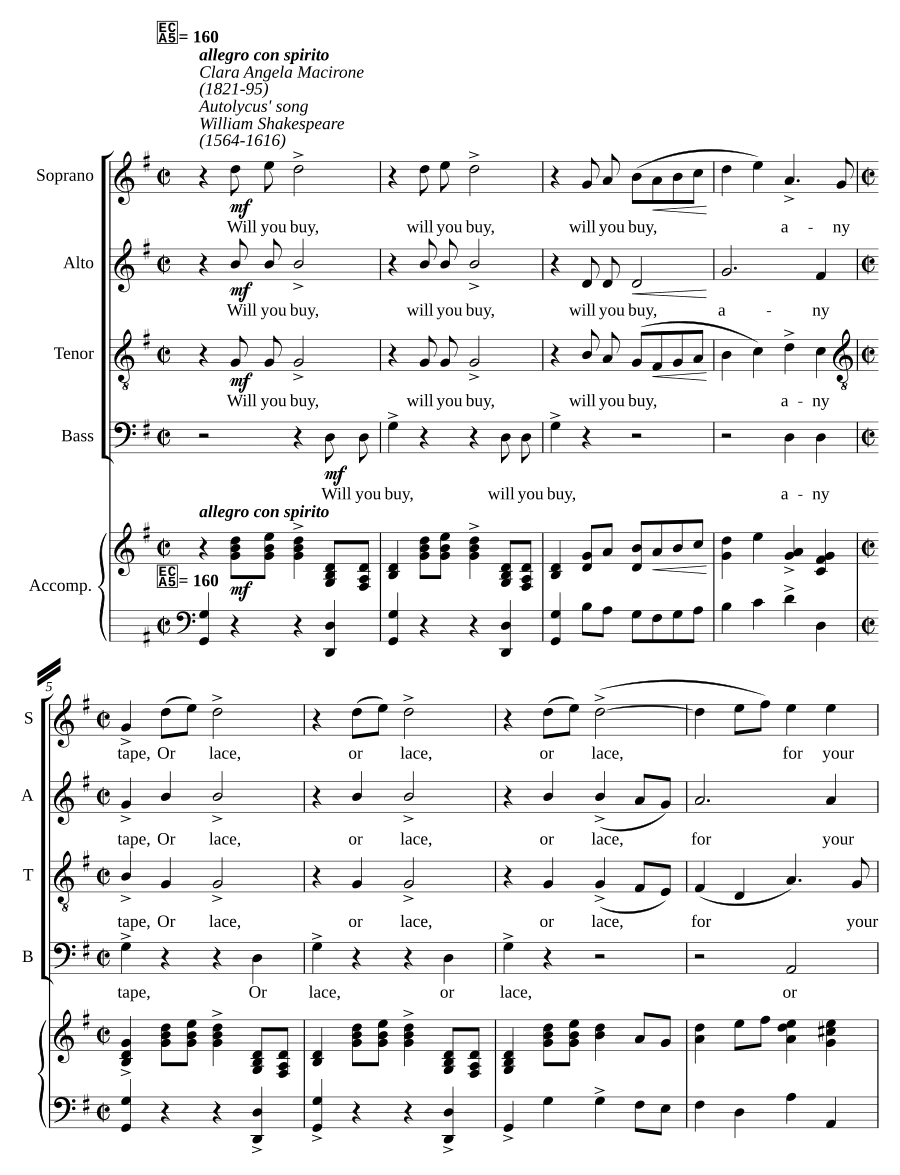 Песня Автолика (Autolycus' Song)