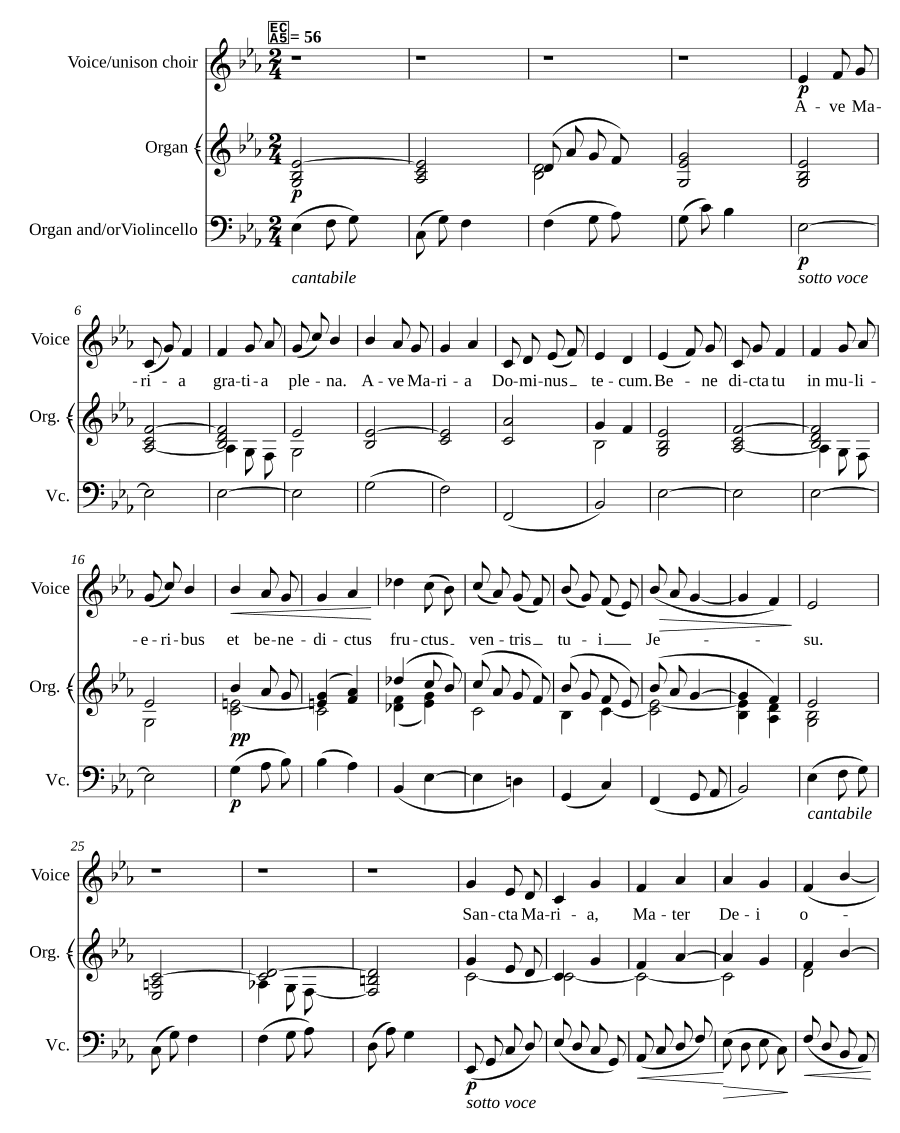 Ave Maria in A major (1865)