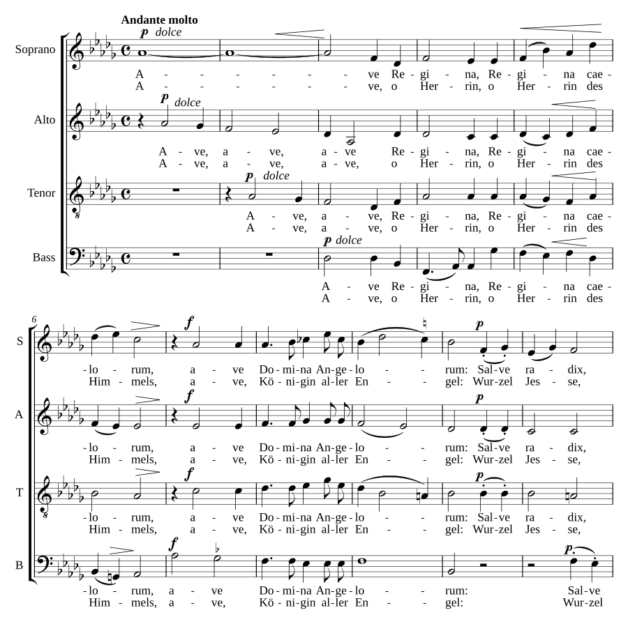 Аве Regina (Ave Regina, op. 140 Nr. 4)