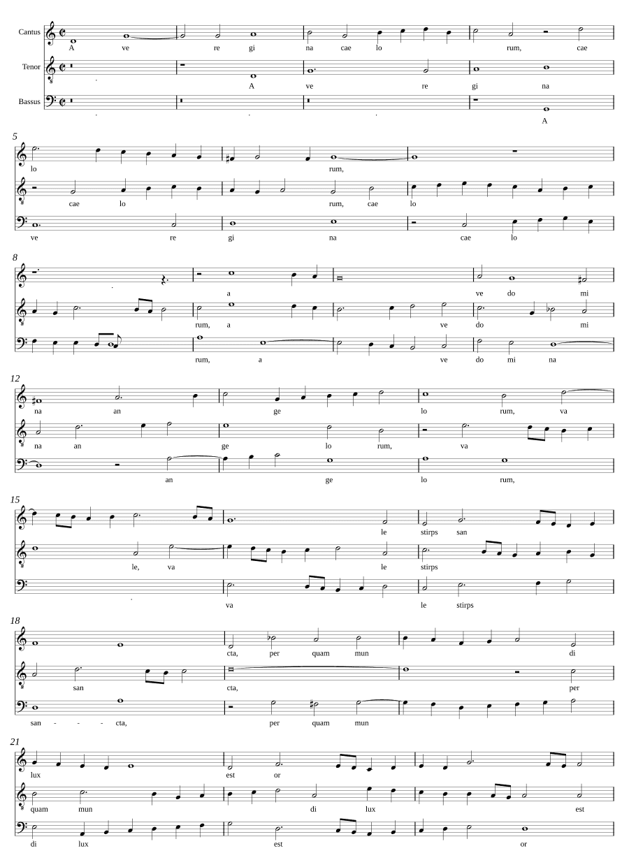 Ave Regina caelorum a 3