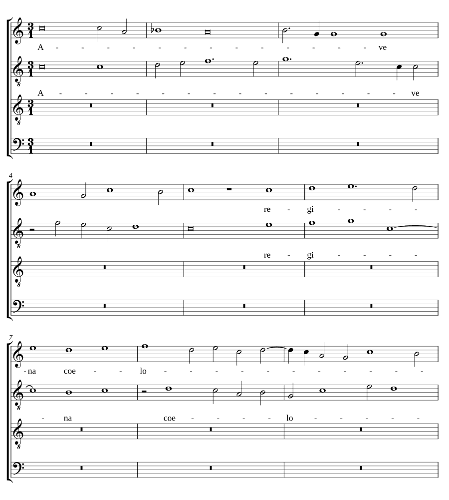 Ave Regina coelorum a 4