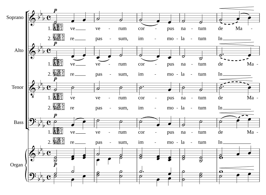 Ave verum in E-flat major