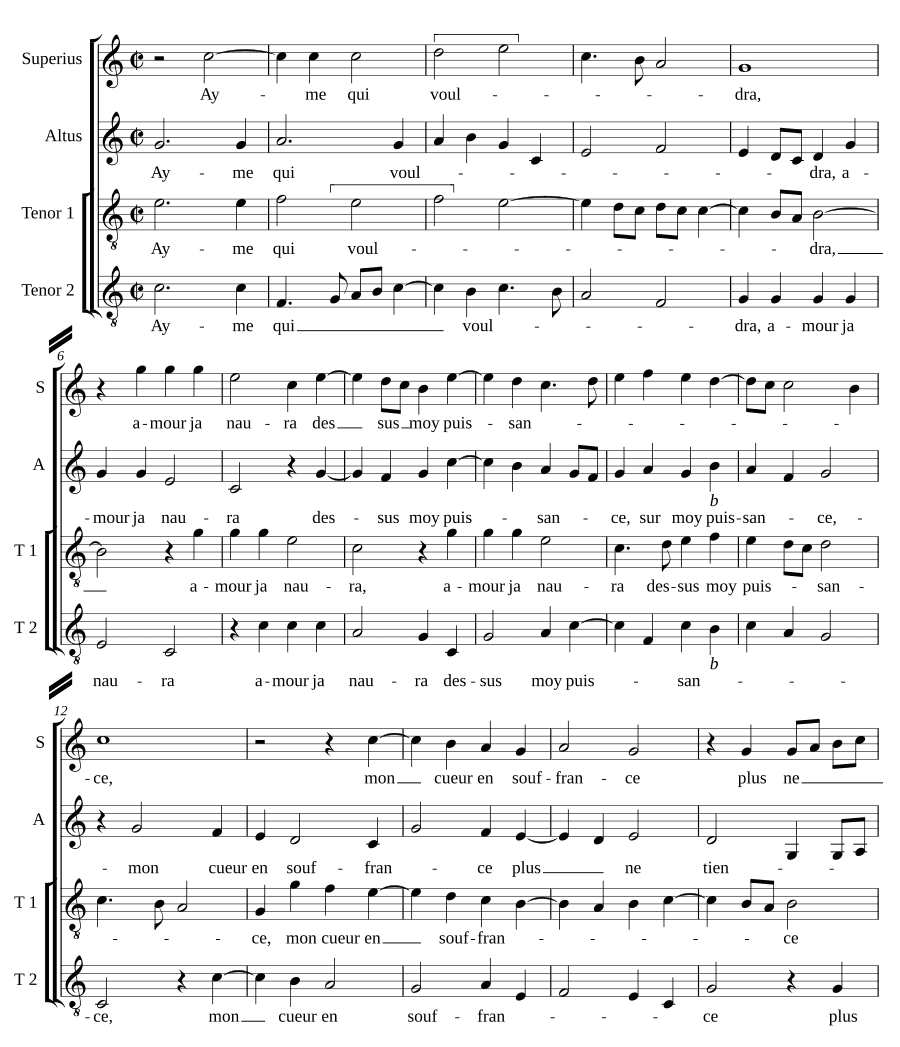 Любящий, кто захочет (Ayme qui vouldra) (Пьер де Маншикур)