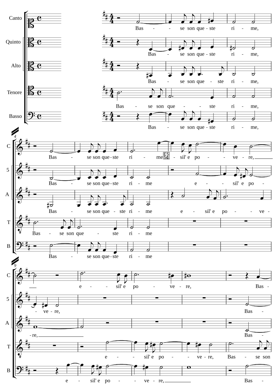 Низко склоняюсь перед этими стихами (Basse son queste rime)