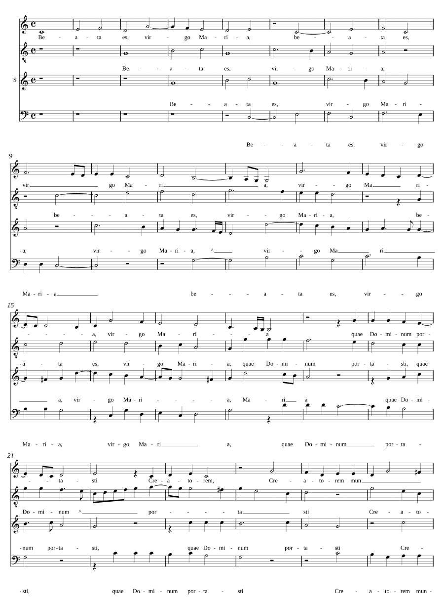 Блаженна ты, Дева Мария (Beata es, Virgo Maria)