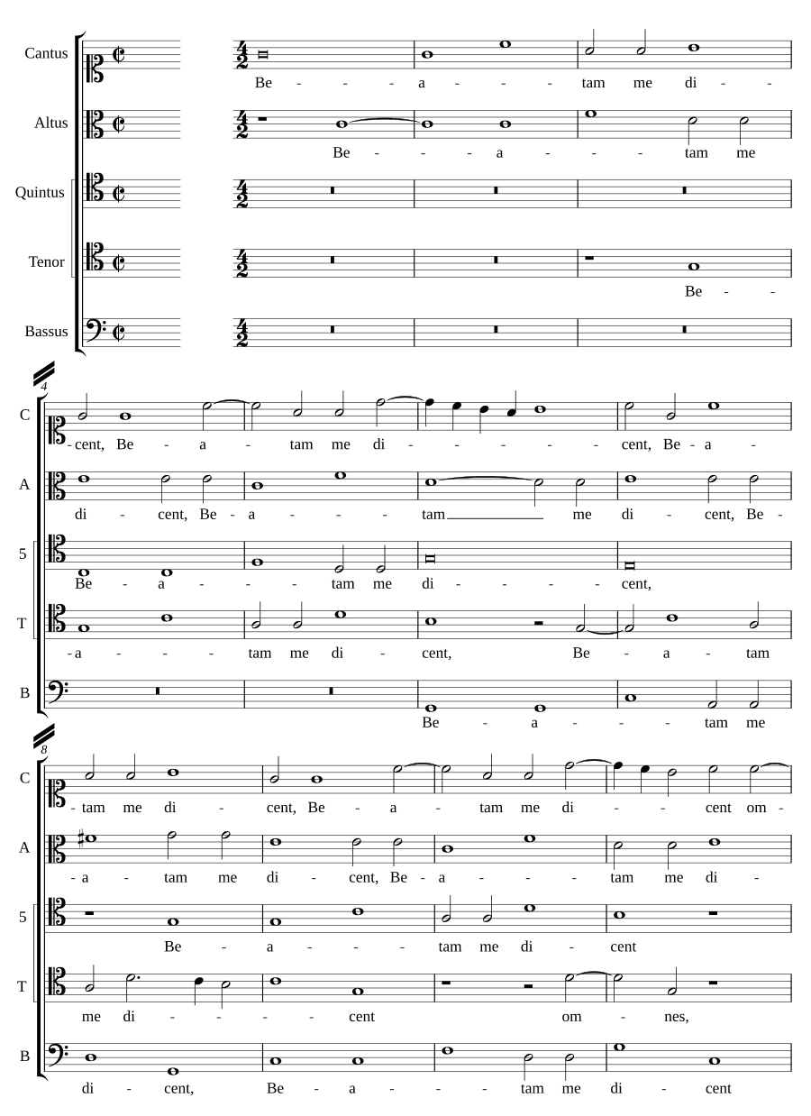 Будут меня благословить (Beatam me dicent)
