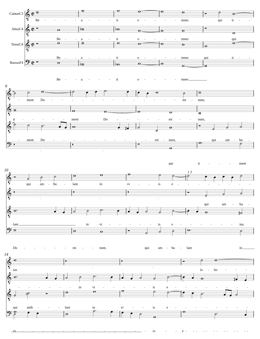 Блаженны все - вот так благословляется (Beati omnes - Ecce sic benedicatur)