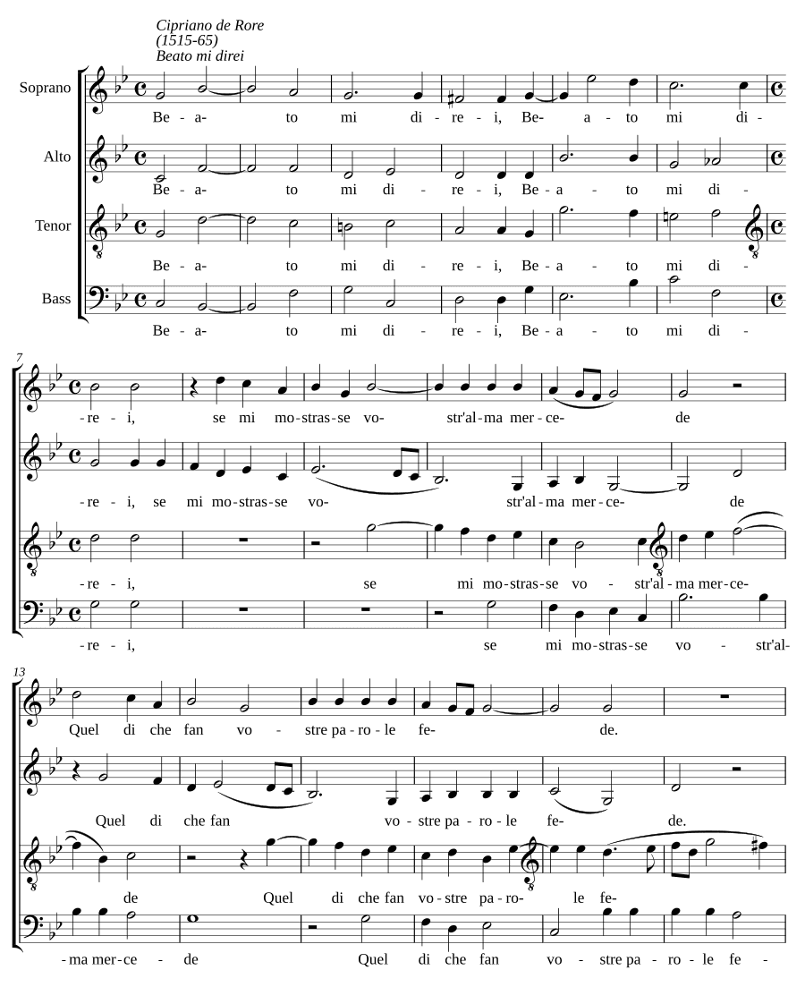 Блажен я сказал бы (Beato mi direi)