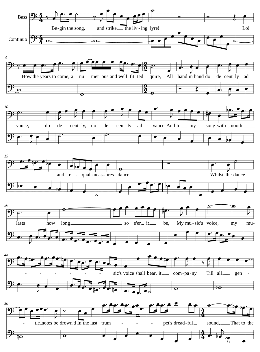Begin the song (The Resurrection), Z 183