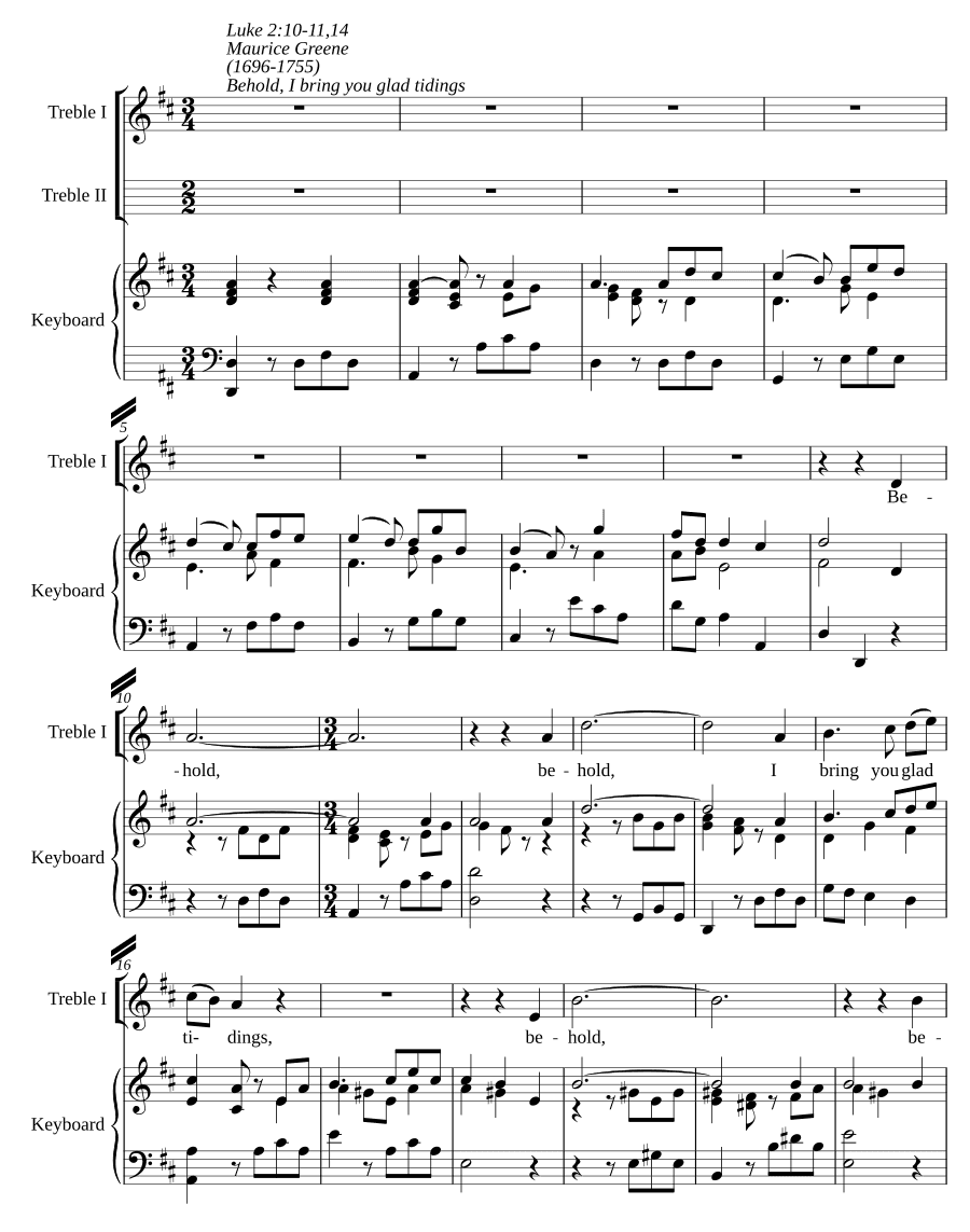 Се, возвещаю вам радость (Behold I bring you glad tidings)