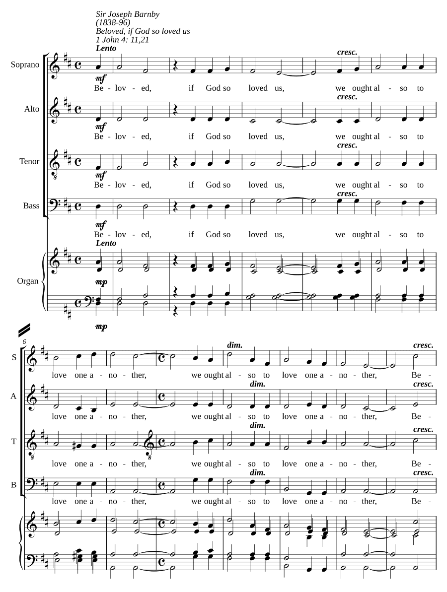Возлюбленная, если Бог так возлюбил нас (Beloved, if God so loved us)